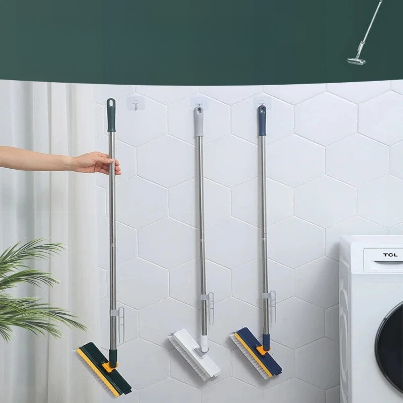 DualClean - 2-in-1 rotierende Langstielbürste für Boden und Fensterreinigung