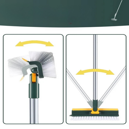 DualClean - 2-in-1 rotierende Langstielbürste für Boden und Fensterreinigung