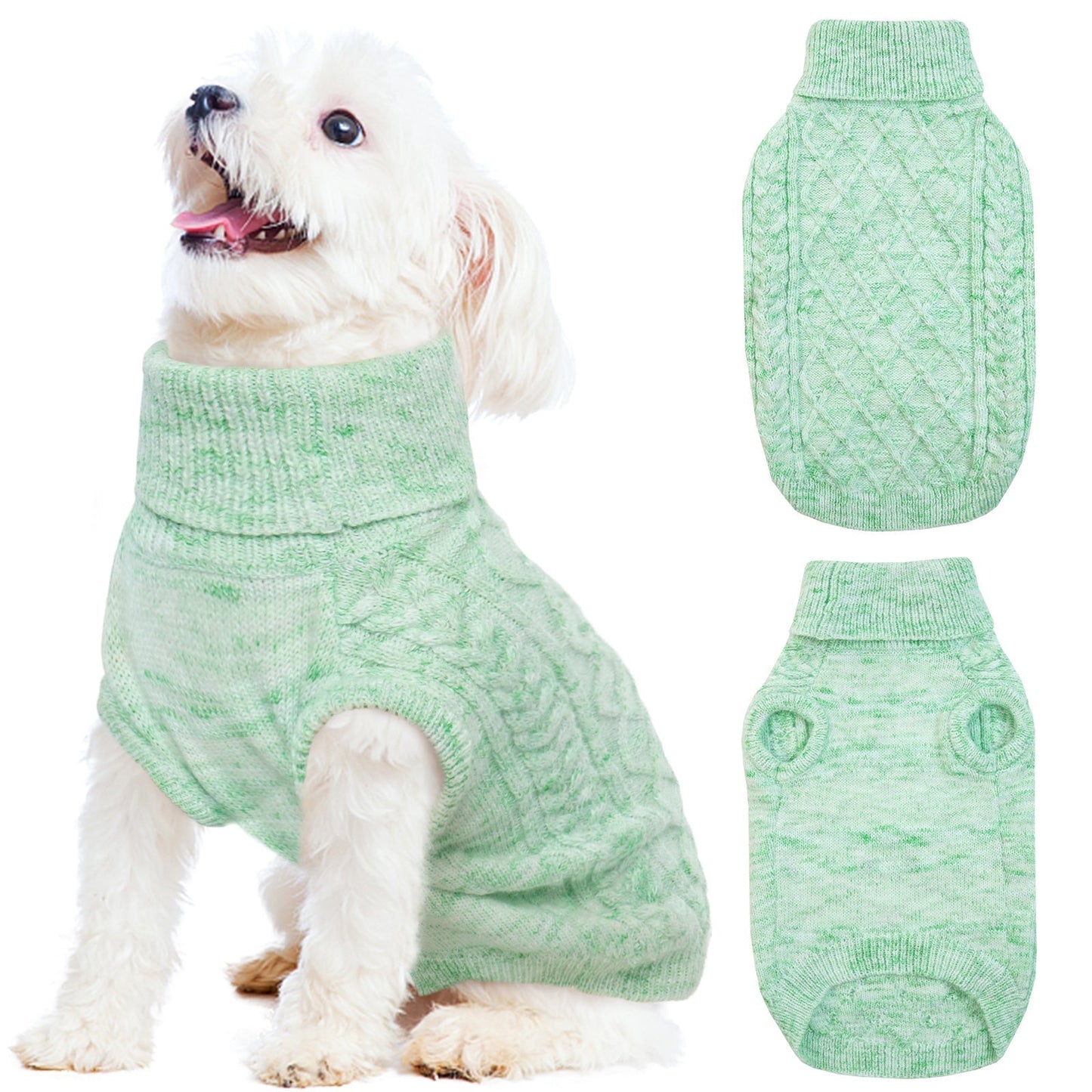 Gemütlicher gestrickter Pullover für kleine Hunde