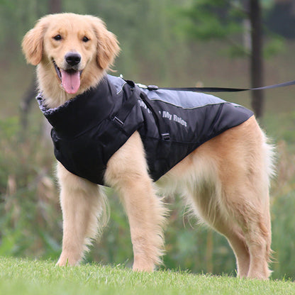 Reflektierende Hundewinterjacke mit integriertem Geschirr