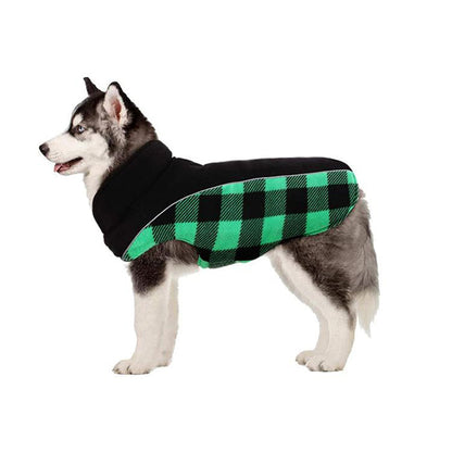 Wendbare Schottenkaro Winterjacke für Hunde