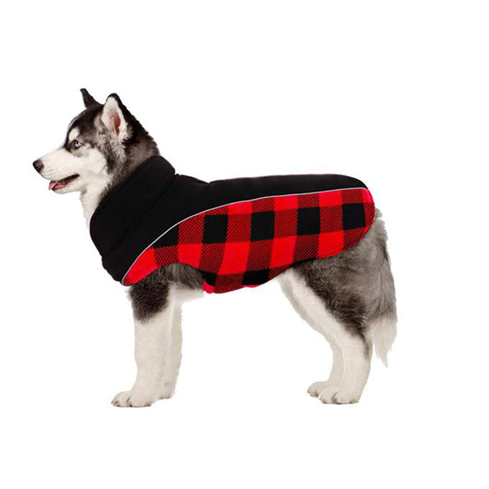 Wendbare Schottenkaro Winterjacke für Hunde