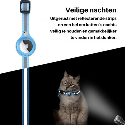 Feline Freiheit Katzenhalsband mit Sicherheitsverschluss und GPS-Tracker-Halterung