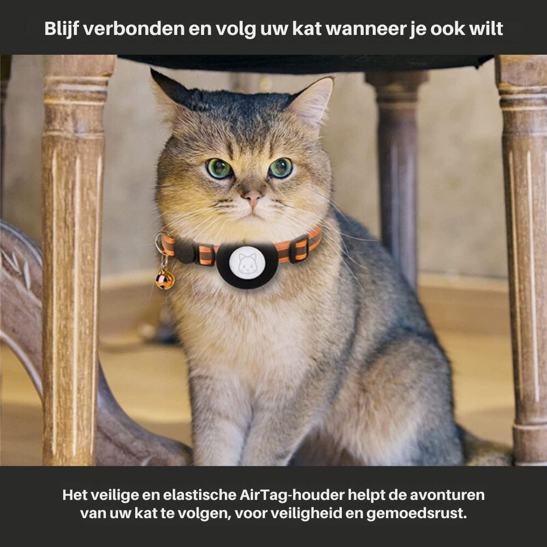 Feline Freiheit Katzenhalsband mit Sicherheitsverschluss und GPS-Tracker-Halterung