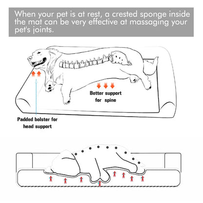 Edles graues orthopädisches Hundebett für optimalen Komfort