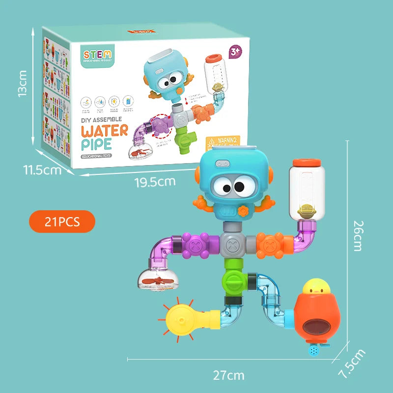 Badespielzeug 21 Teile mit Maßen und Verpackung