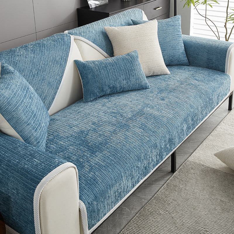 Streifen Chenille Kratzfeste Sofaüberzug mit Elegantem Design