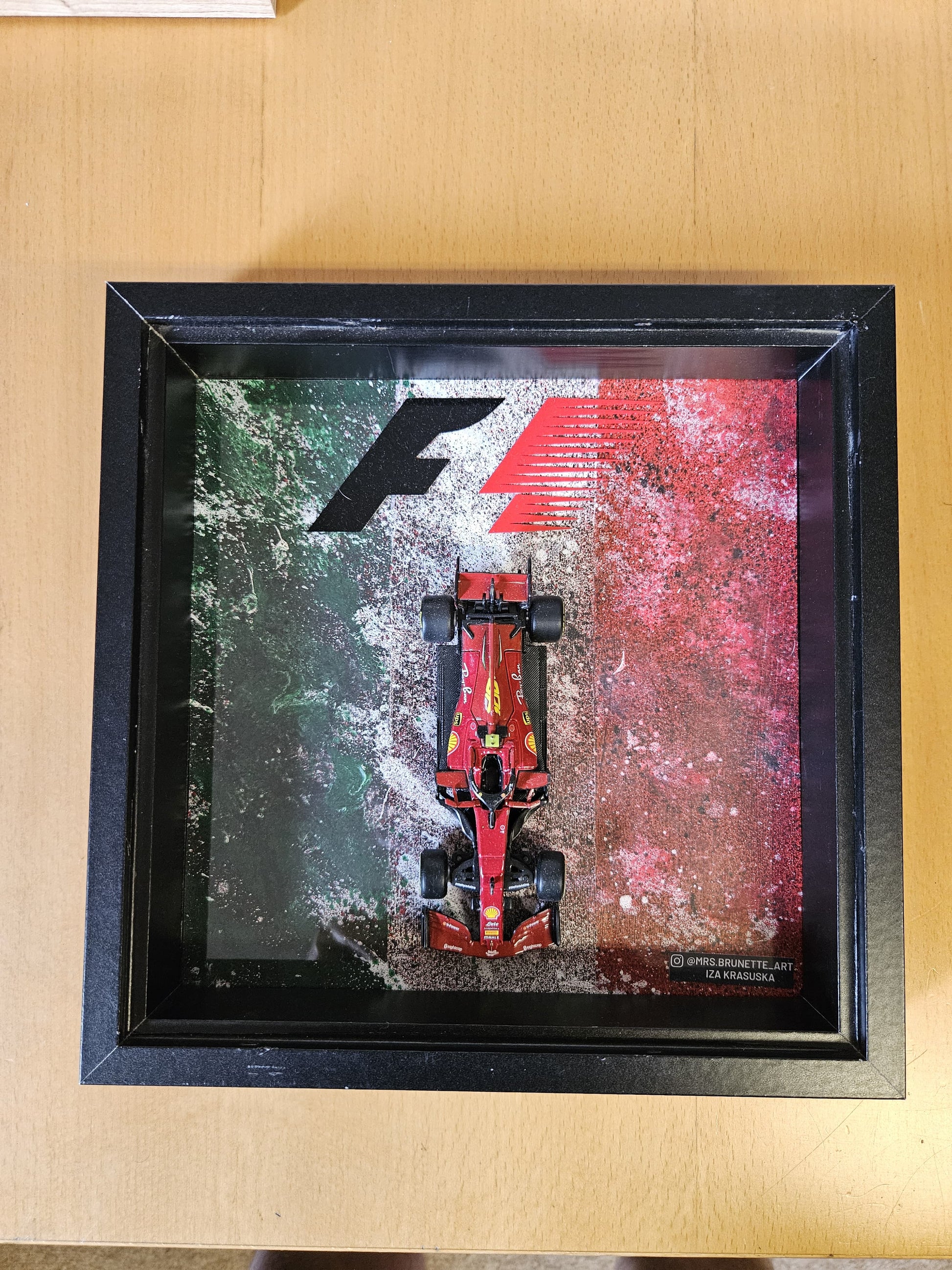 3D WANDBILD – ITALIAN RACING LEGEND EDITION (1:43) – HANDGEFERTIGTES KUNSTWERK – GRÖSSE 25x25 CM