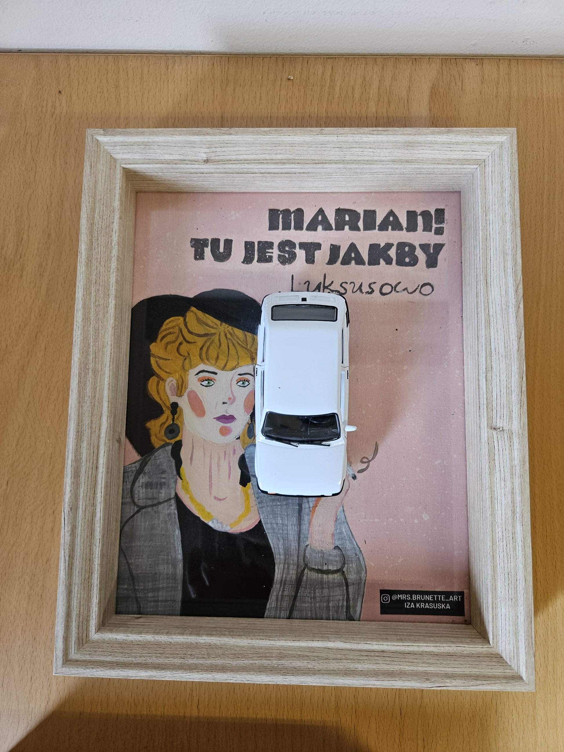 3D WANDBILD – MARIAN EDITION MIT MODELLAUTO (1:43) – GRÖSSE 23x28 CM