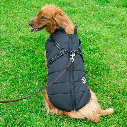 Wasserdichte Winterjacke mit integriertem Hundegeschirr