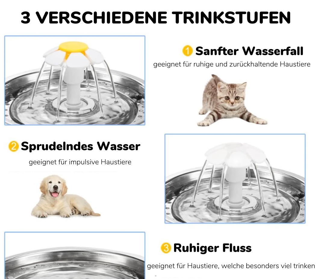 Automatische Trinkbrunnen für Haustiere - Katzenbrunnen Premium Edition