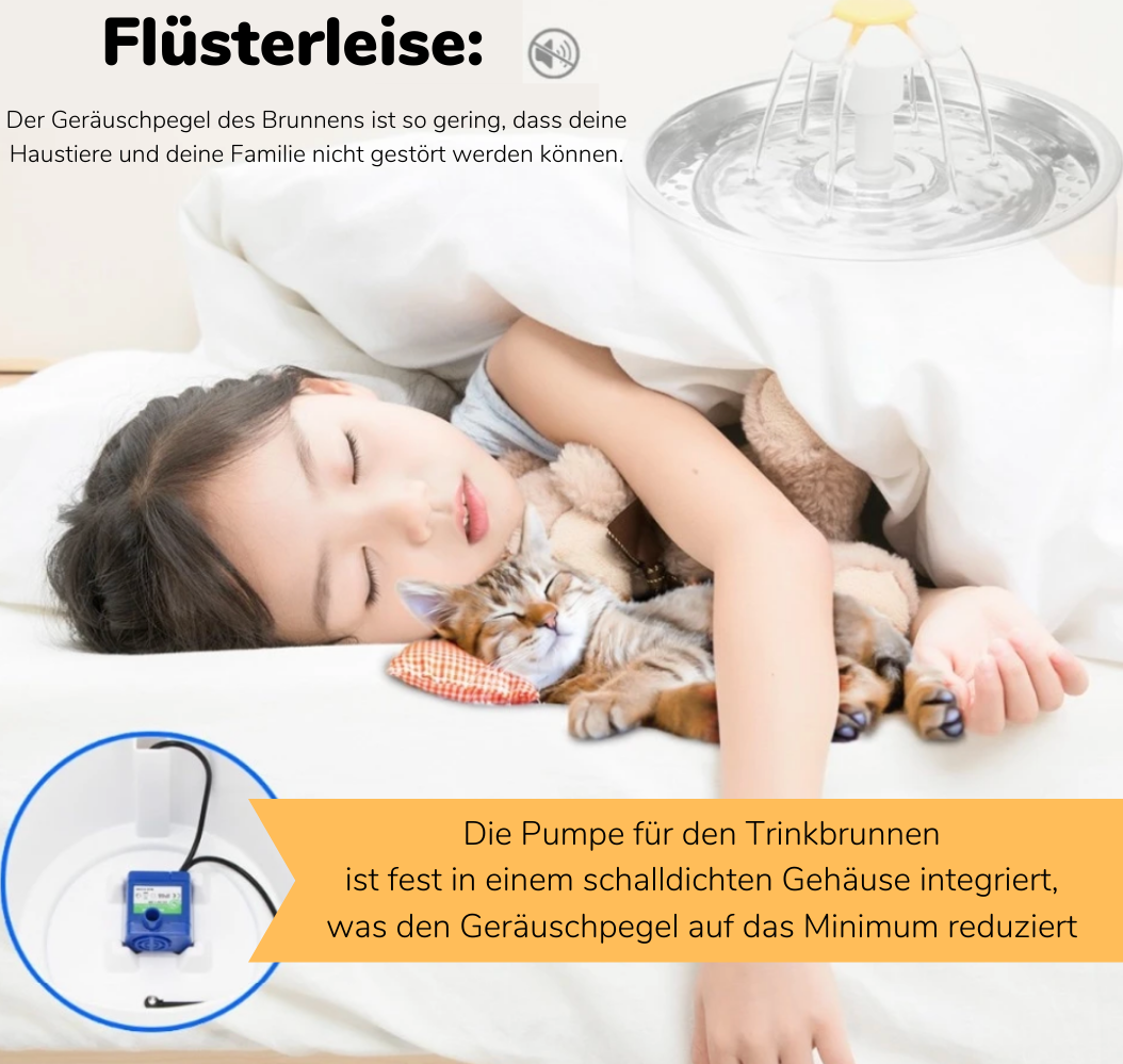 Automatische Trinkbrunnen für Haustiere - Katzenbrunnen Premium Edition